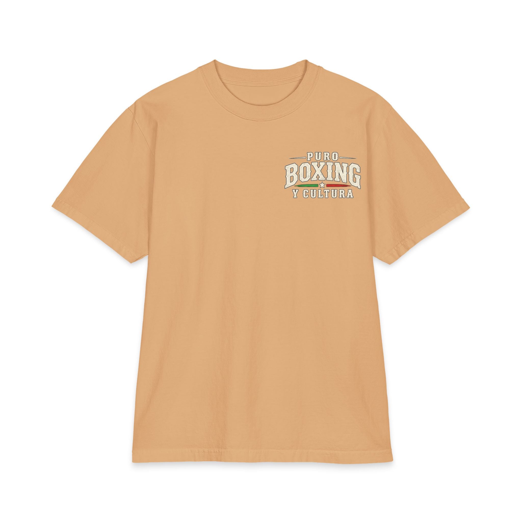 Puro Boxing y Cultura T-Shirt — Virgen de Guadalupe Back Graphic