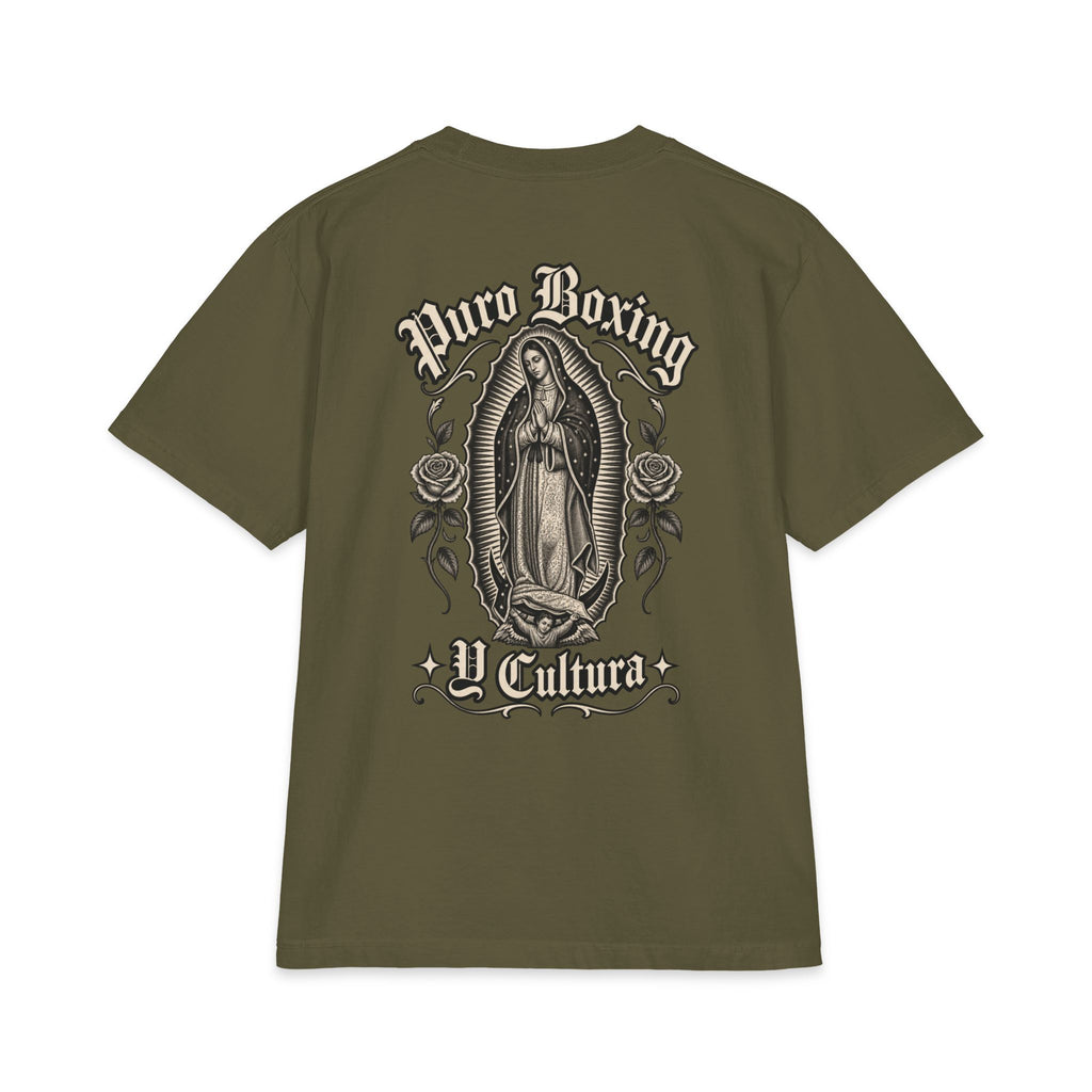 Puro Boxing y Cultura T-Shirt — Virgen de Guadalupe Back Graphic