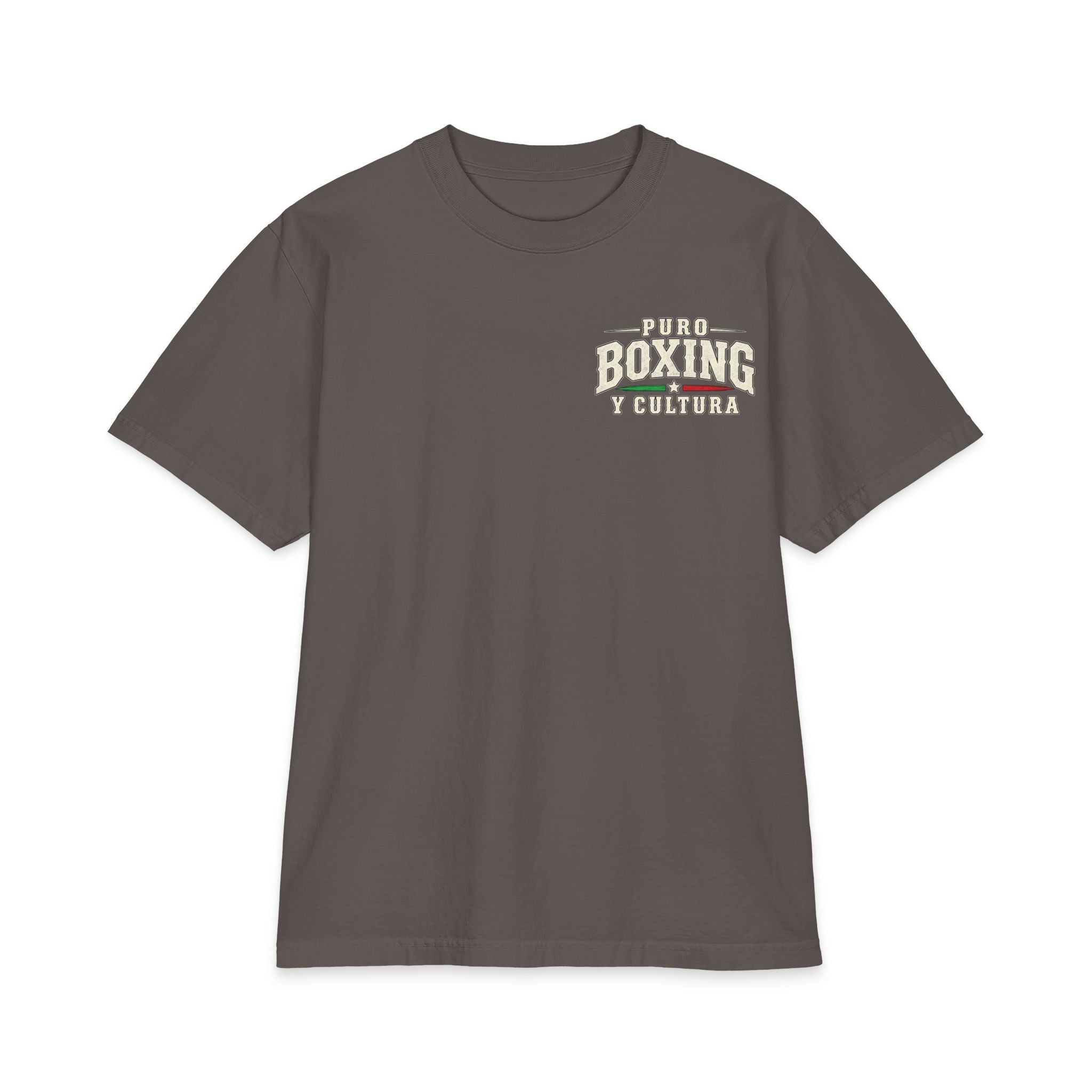 Puro Boxing y Cultura T-Shirt — Virgen de Guadalupe Back Graphic