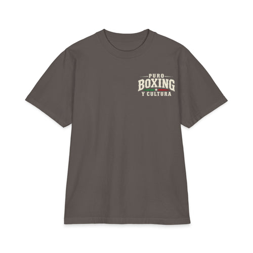 Puro Boxing y Cultura T-Shirt — Virgen de Guadalupe Back Graphic