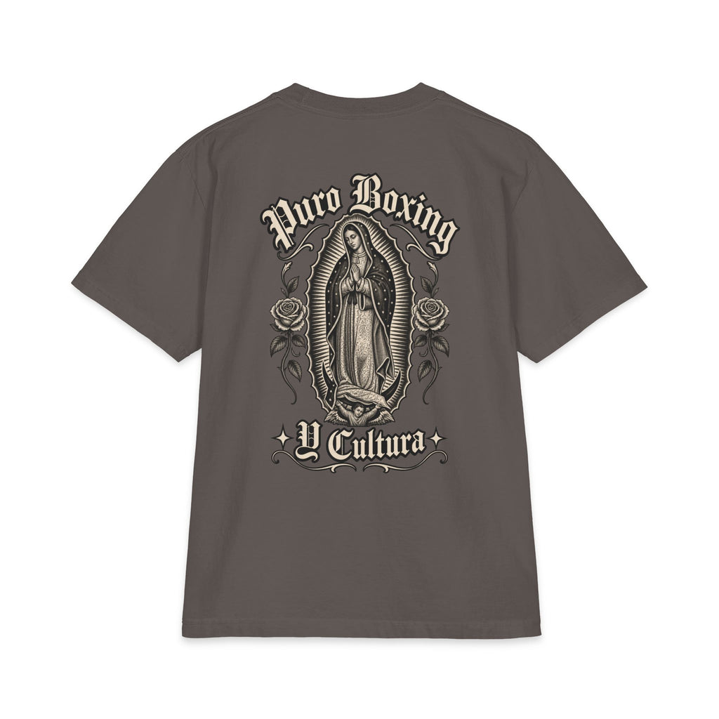 Puro Boxing y Cultura T-Shirt — Virgen de Guadalupe Back Graphic