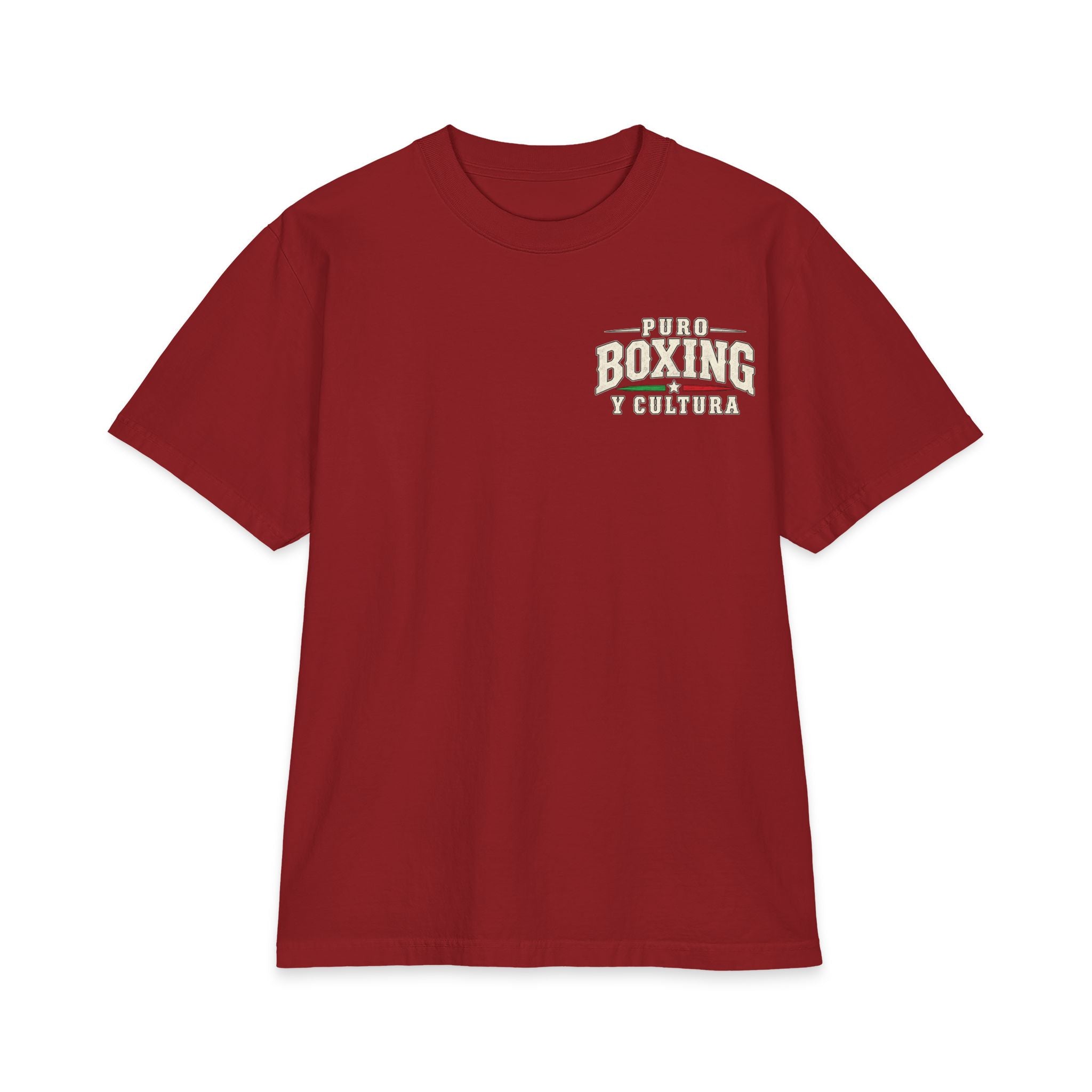 Puro Boxing y Cultura T-Shirt — Virgen de Guadalupe Back Graphic